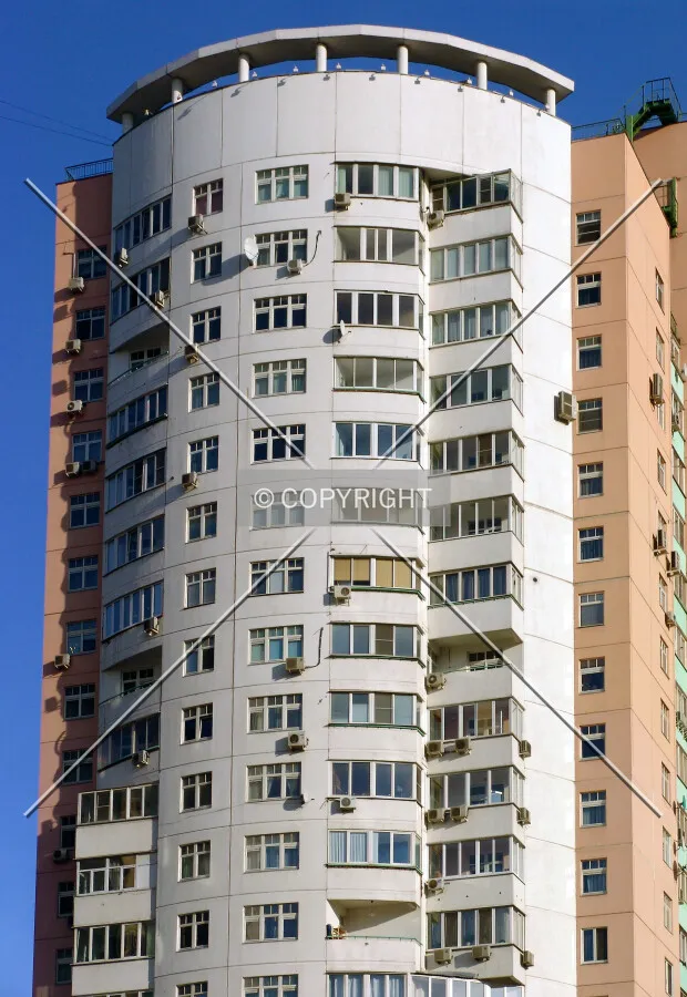 The upper floors as seen from the west