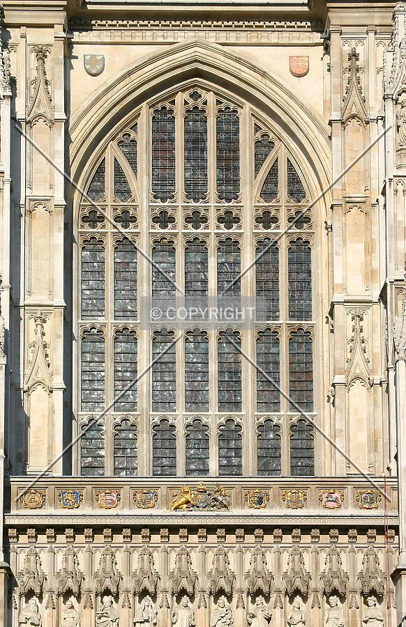 Main window over the west entrance
