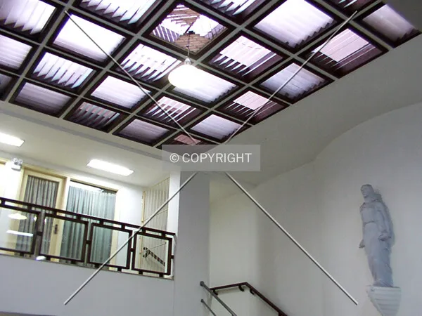 Looking up to the skylight