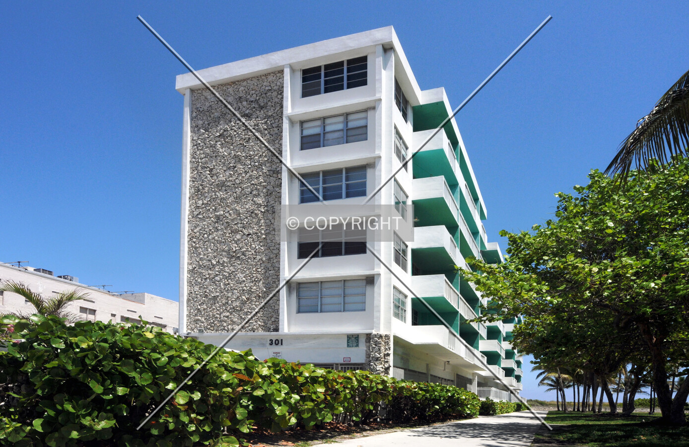 View from the southwest along Ocean Drive