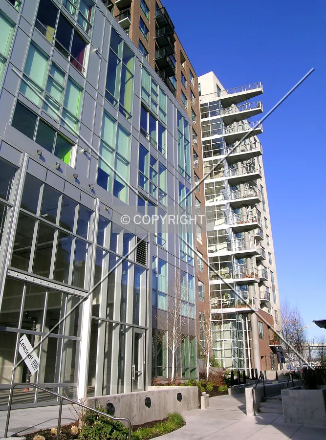 View of the alley on the eastern side of the building