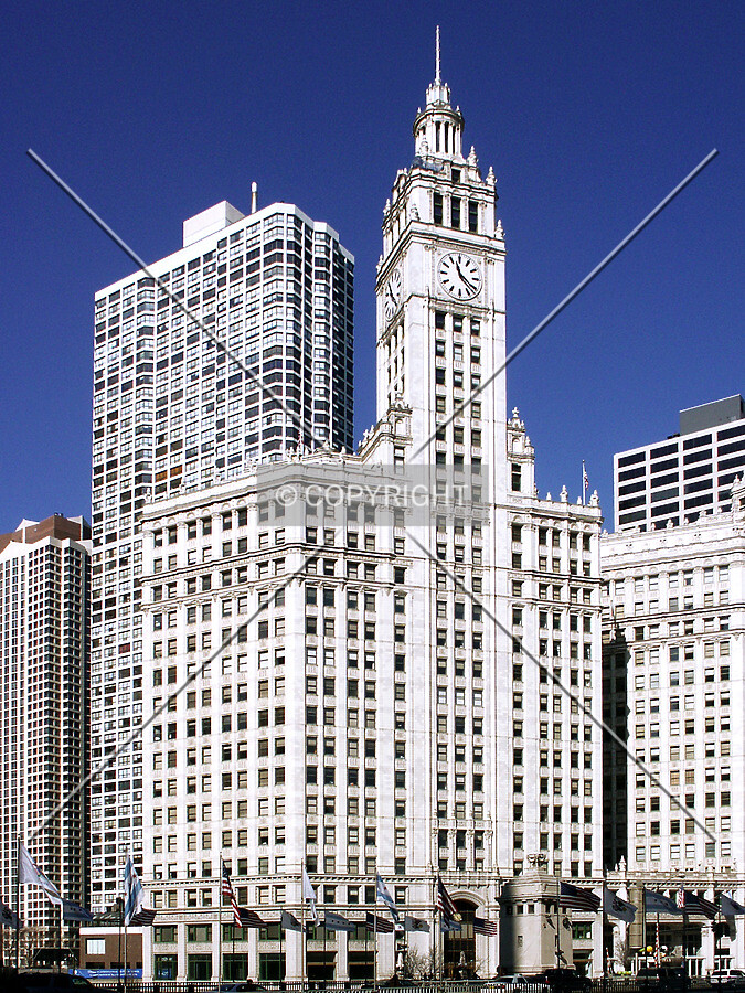 View from the southeast across the Chicago River