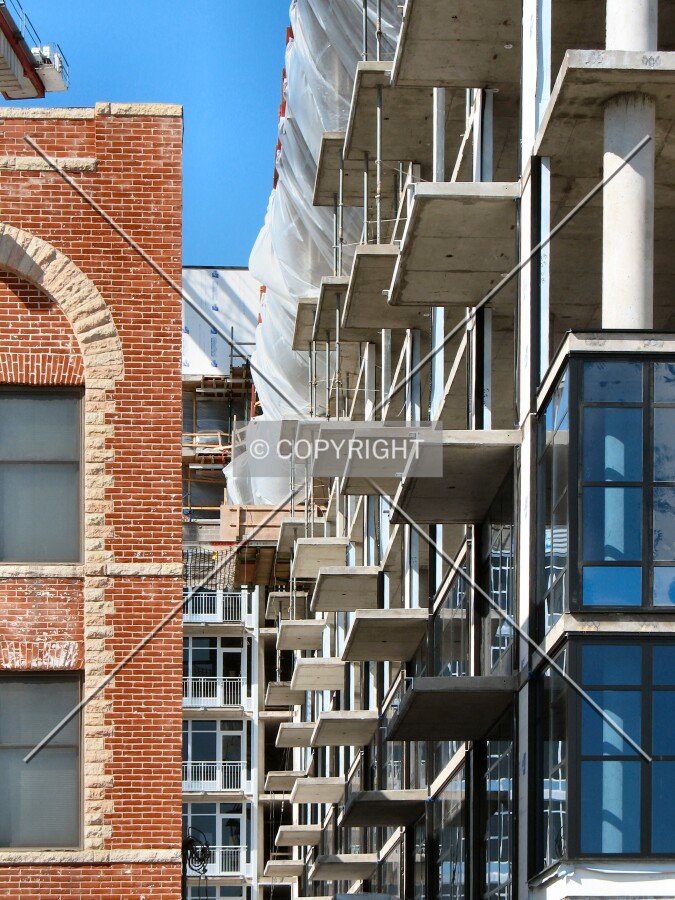 Balconies facing the old kid on the block