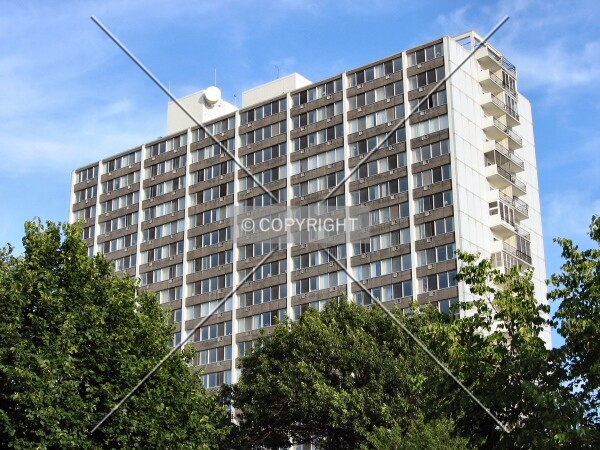 Top floors from the northwest on Mississippi River Boulevard