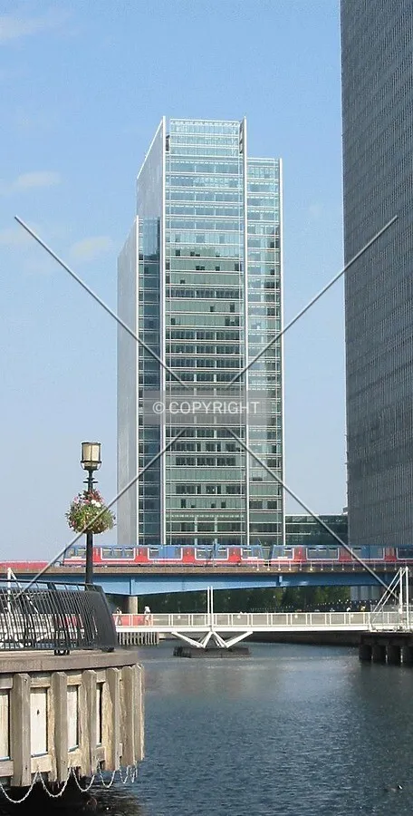 View across Heron Quay as the internal fit-out continues