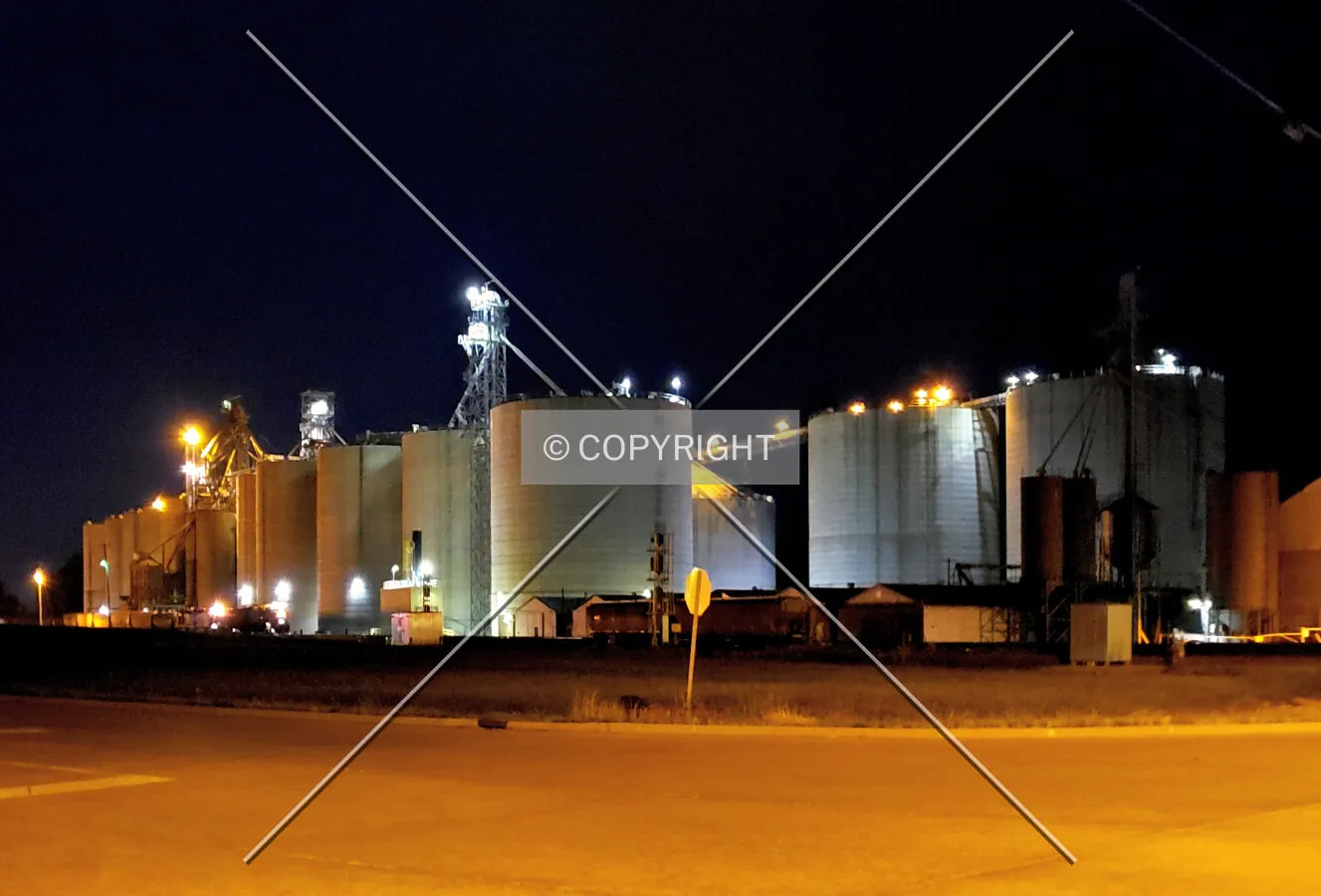 Southeast view at night; August 10, 2019