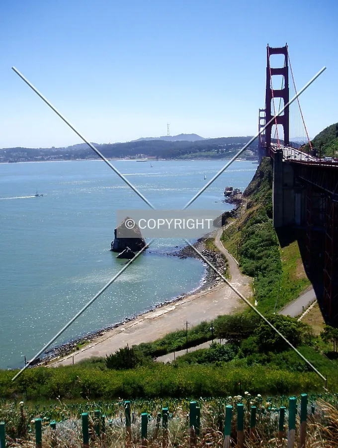 Looking south from the Golden Gate Bridge's observation area