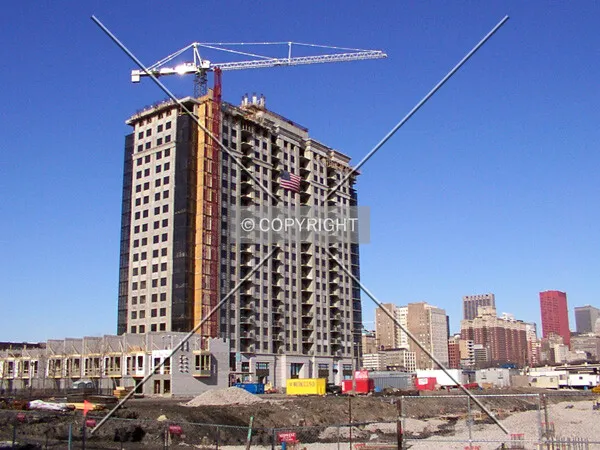 Looking over Tower 2's construction site