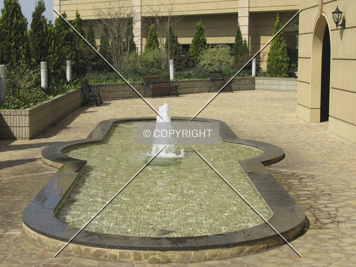 Fountain in the central plaza