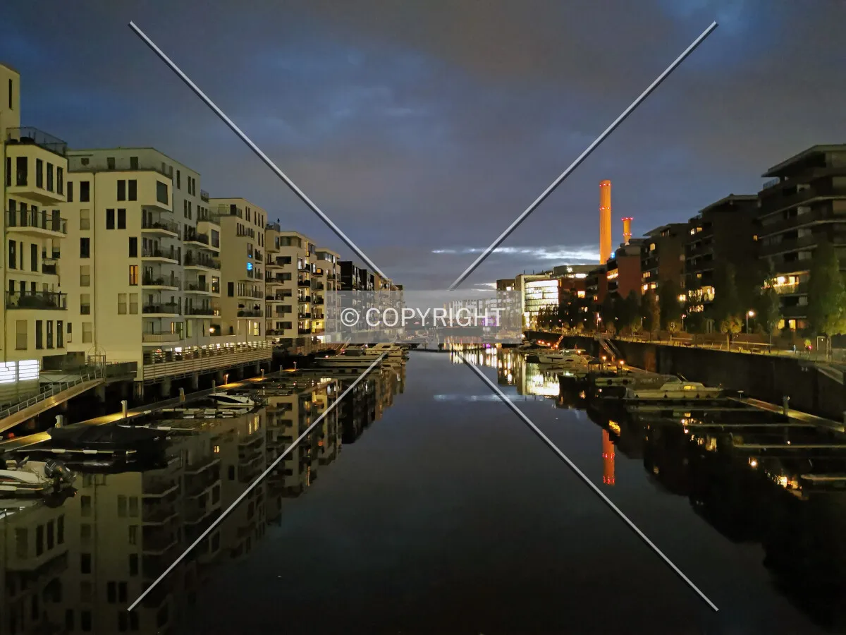 Westhafen at night