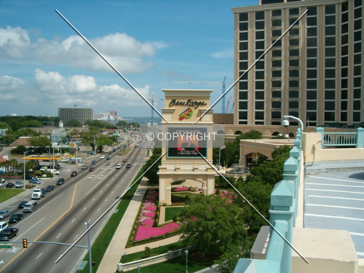 View looking east from Beau Rivage parking garage