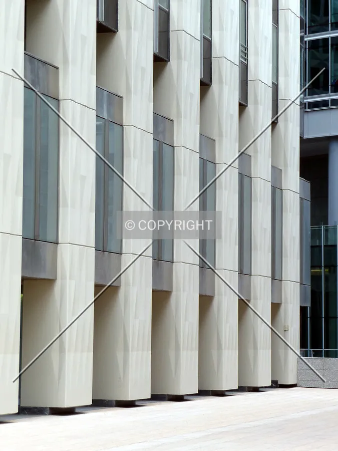 Detail at base of the east facade