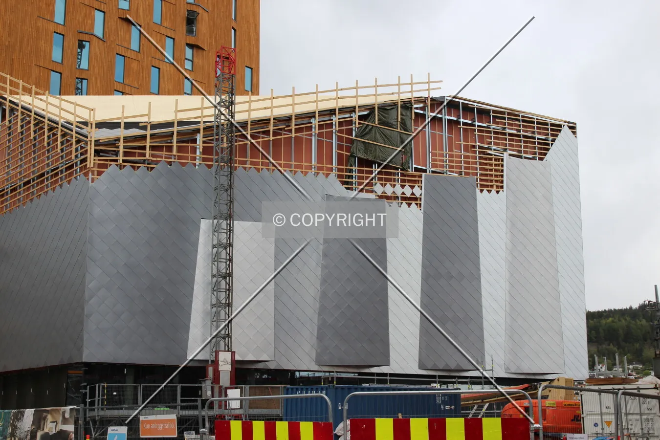 Podium facade