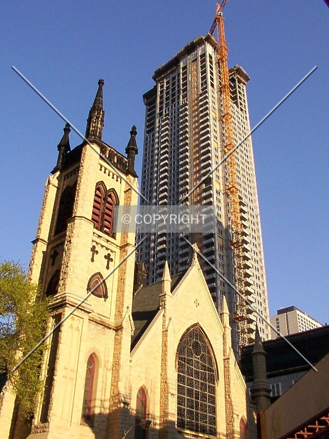 Rising over St. James Cathedral; 3 May 2003