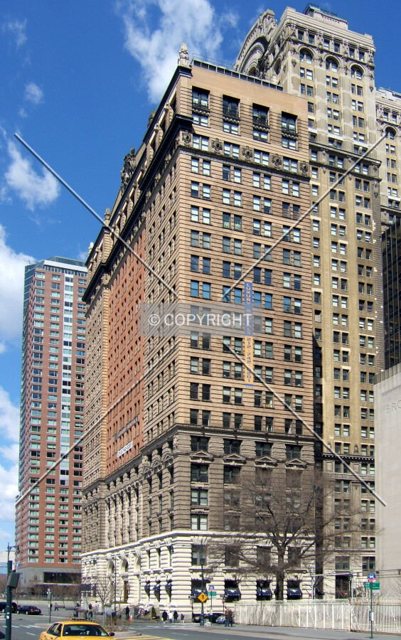 View from the southeast along Battery Place