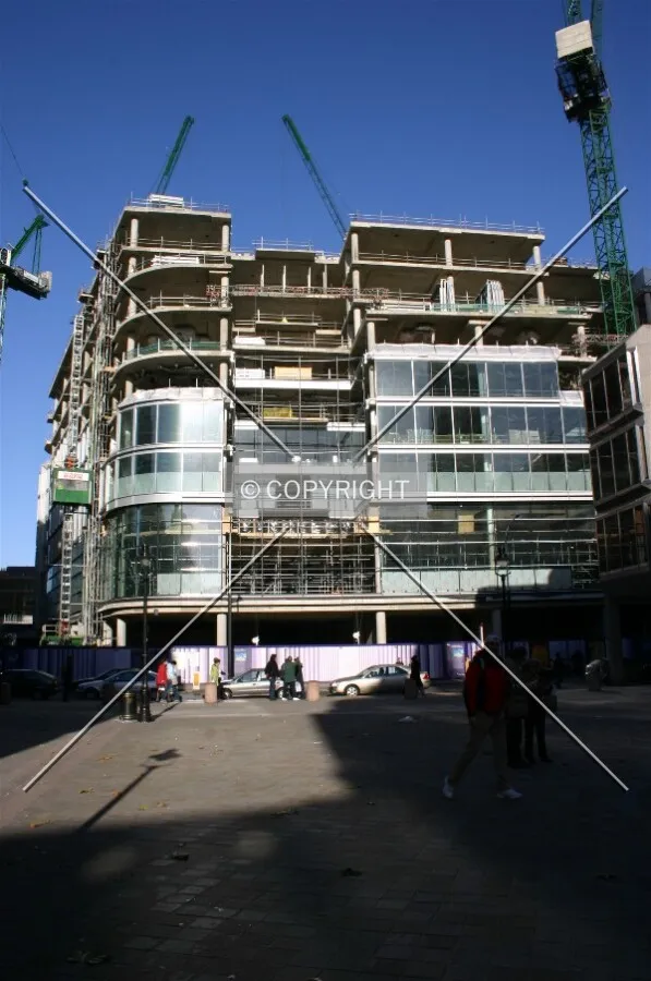 View towards Victoria Street from Westminster Cathedral Piazza