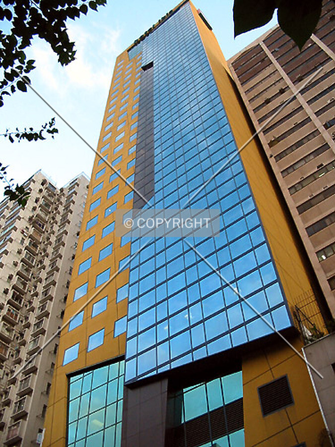 Looking up at the facade