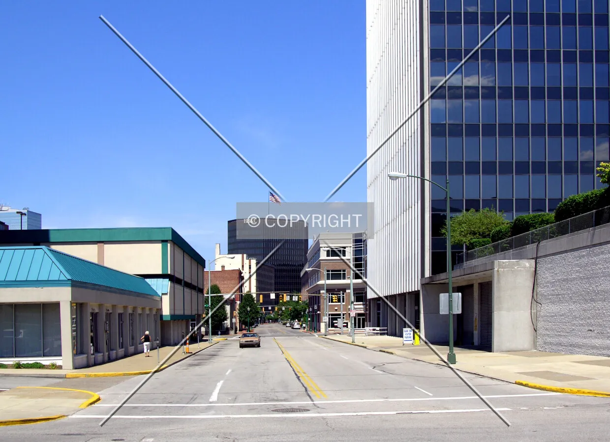 Looking east from Kanawha Boulevard