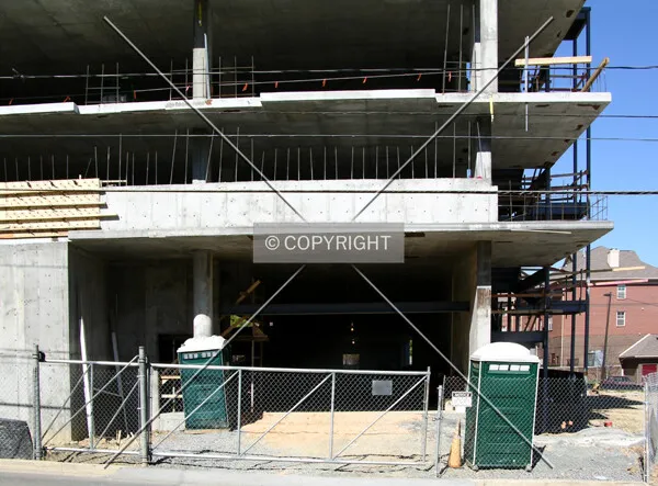 Future entrance to the car park off East 6th Street