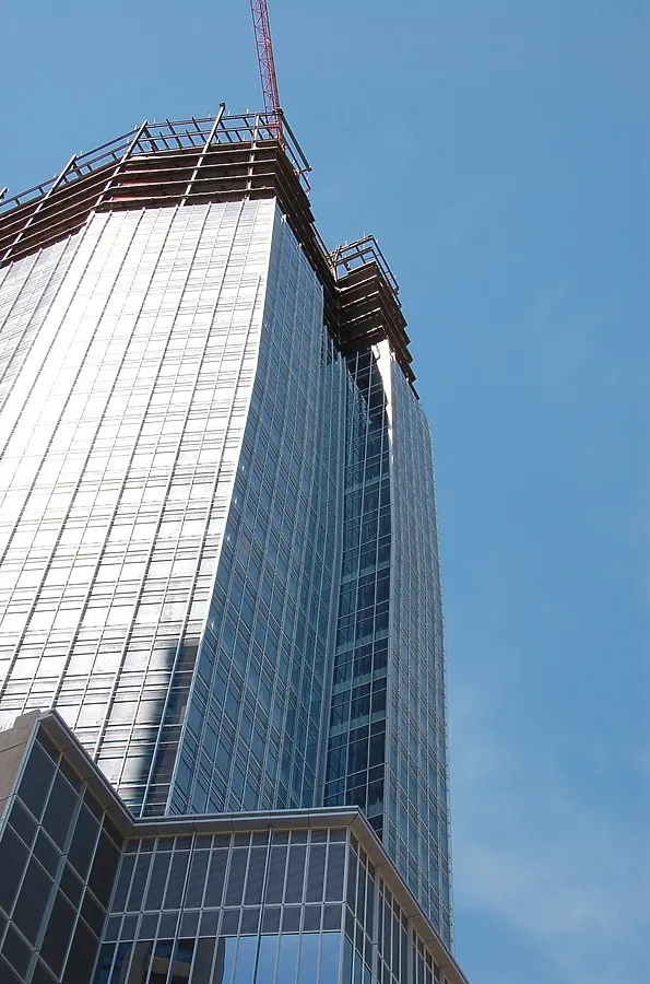 Looking up from the southwest