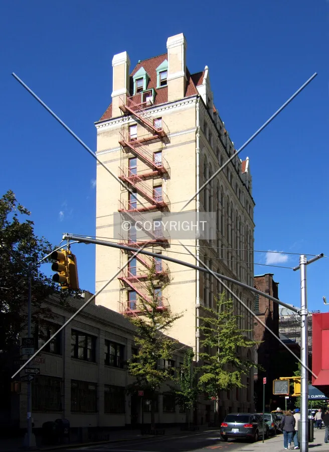 View from the south along Clinton Street