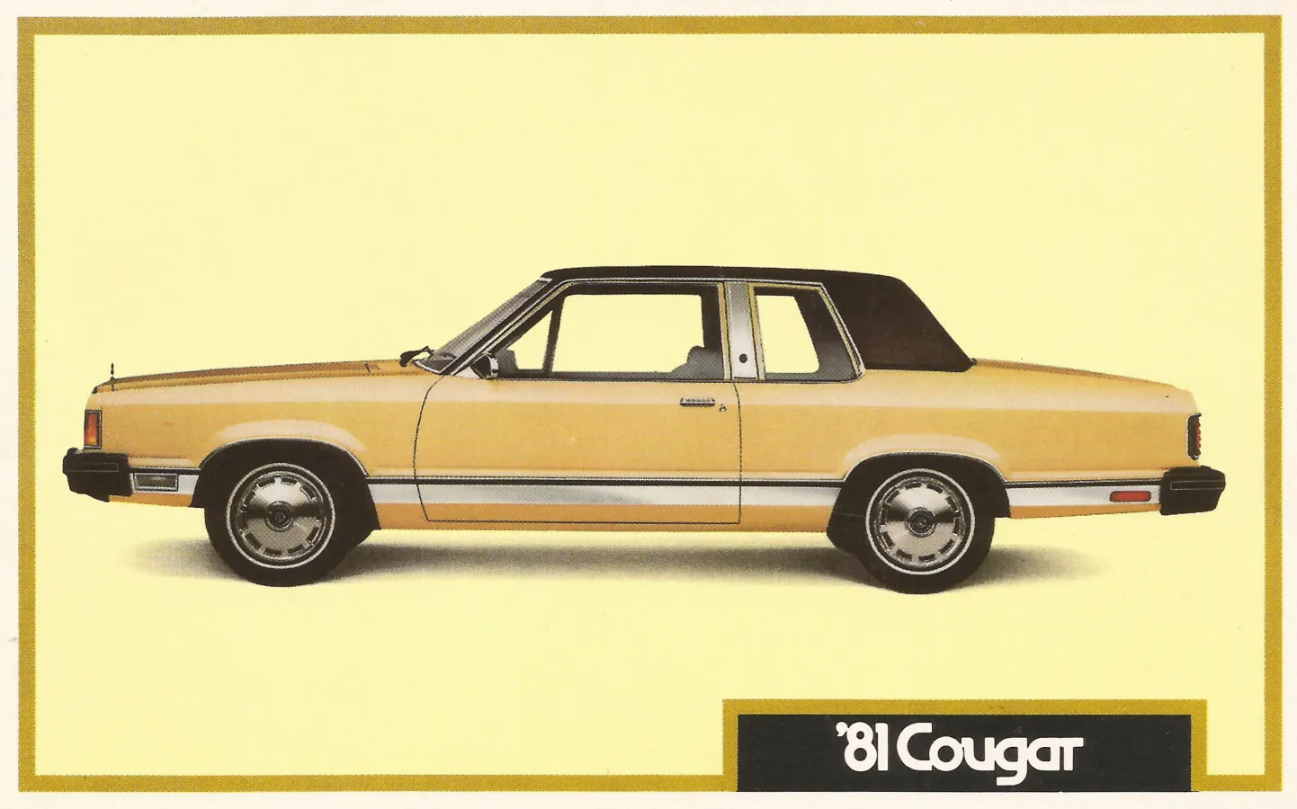 1981 Mercury Cougar postcard advertisement