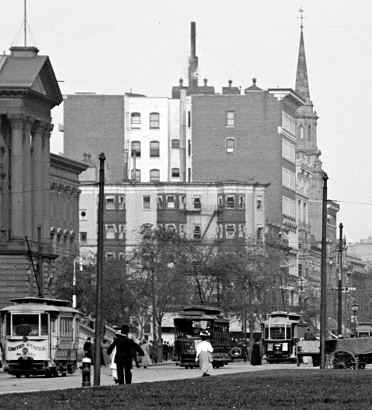 Vintage view from the southwest