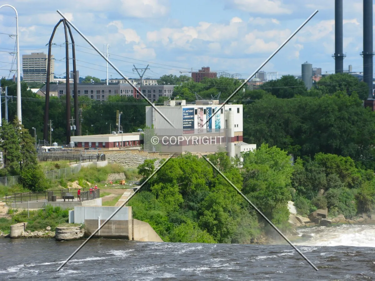 View to the east from the 3rd Avenue Bridge over the Mississippi River