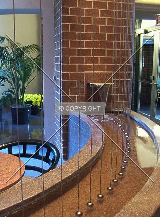 Waterfall fountain and channel