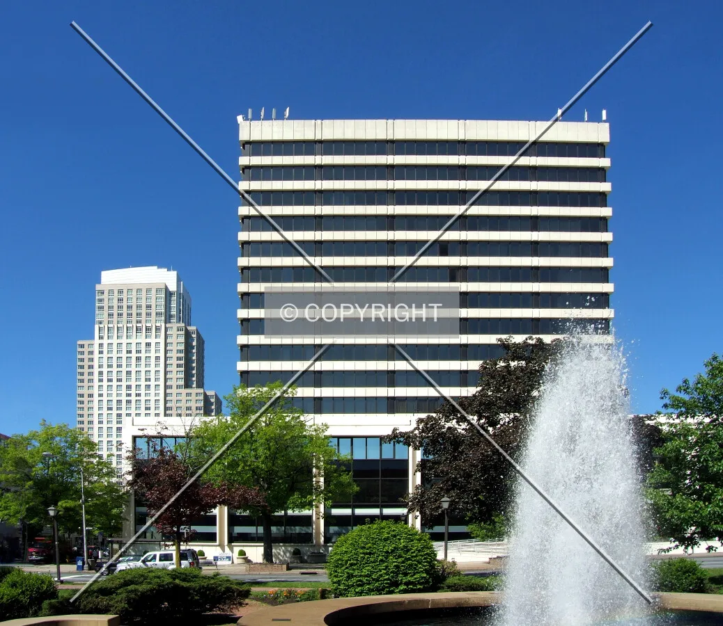 View from the northeast across North Broadway