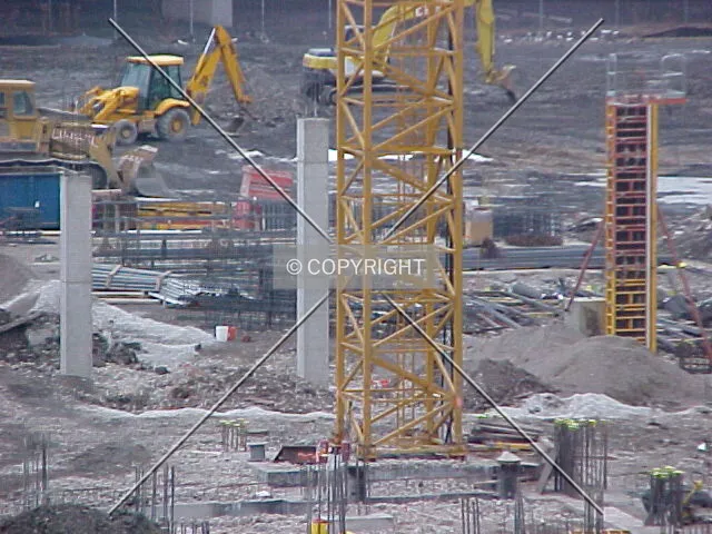 Support columns beginning to rise