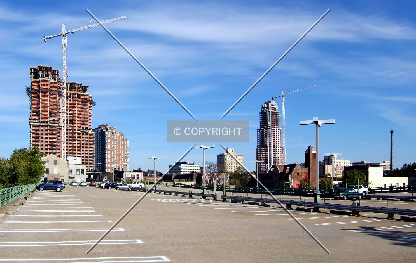 View from the southwest toward downtown