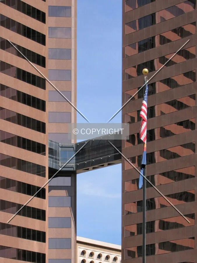 Skyway connecting the two towers