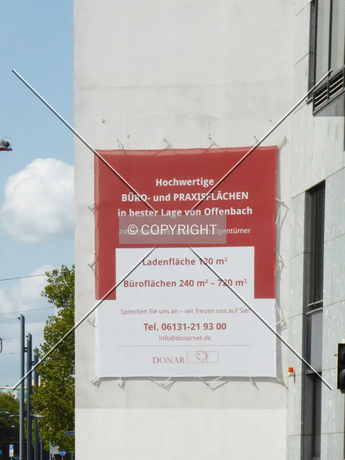 Rental sign of Donar GmbH