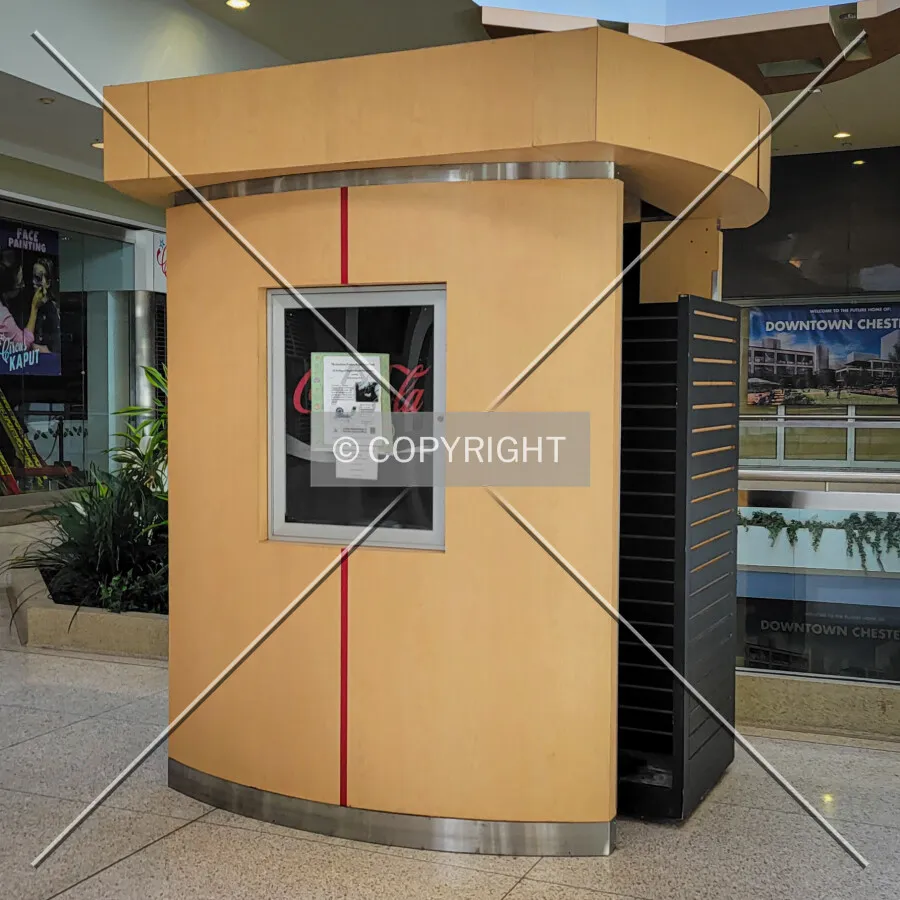 An abandoned vending area on the second floor; November 2, 2023