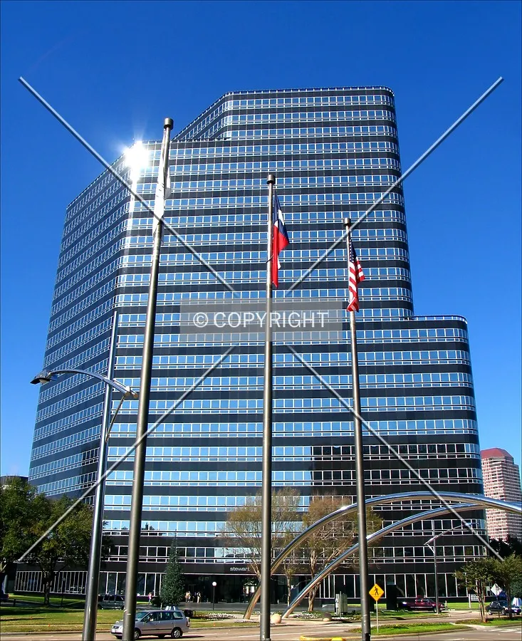 From the east across Post Oak Boulevard