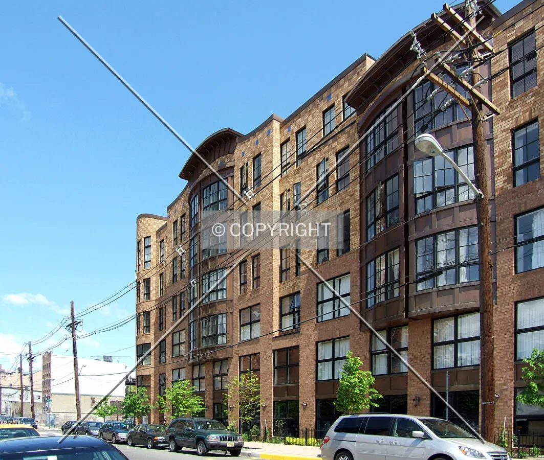View from the southwest across Harrison Street