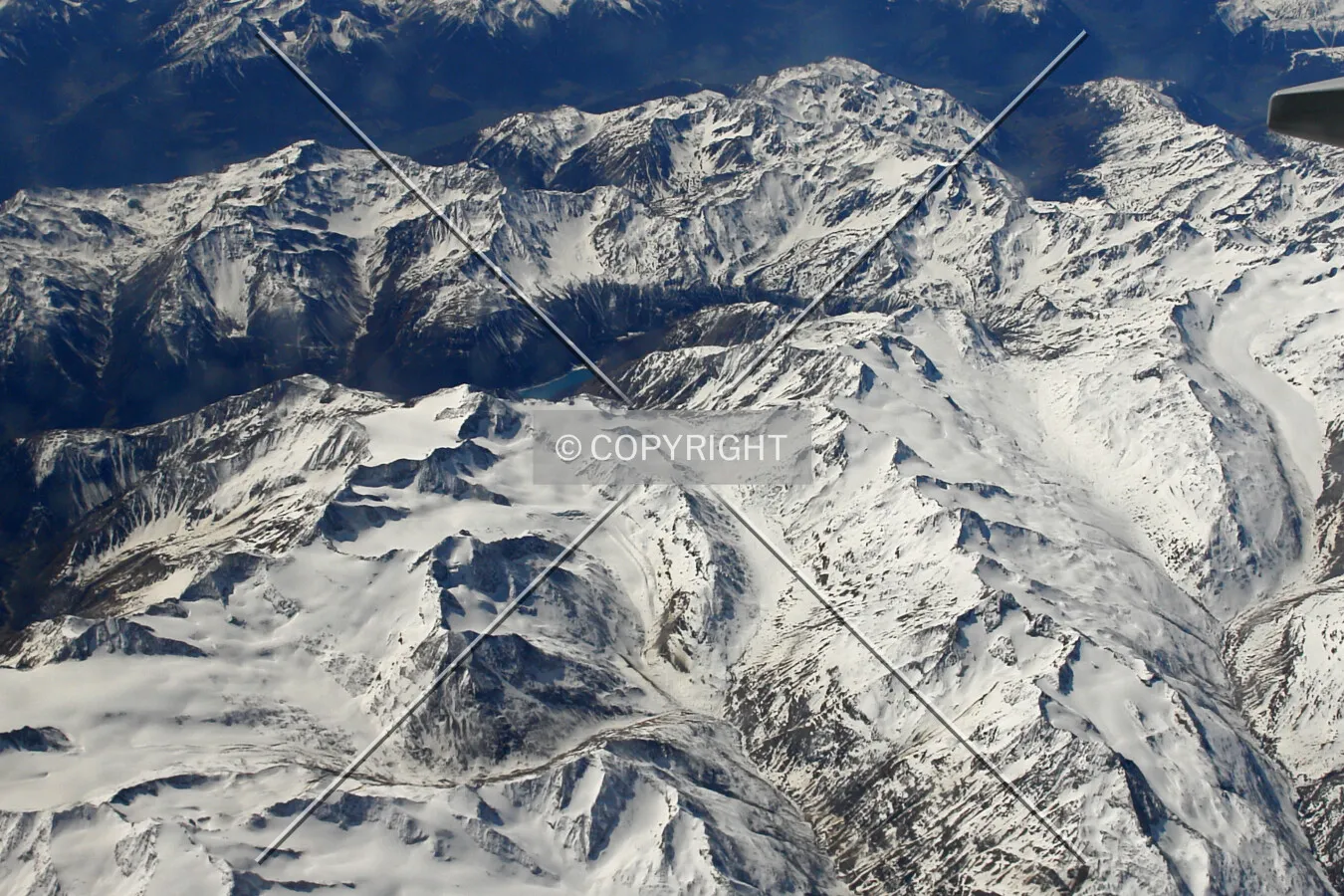 mountain massif aerial view