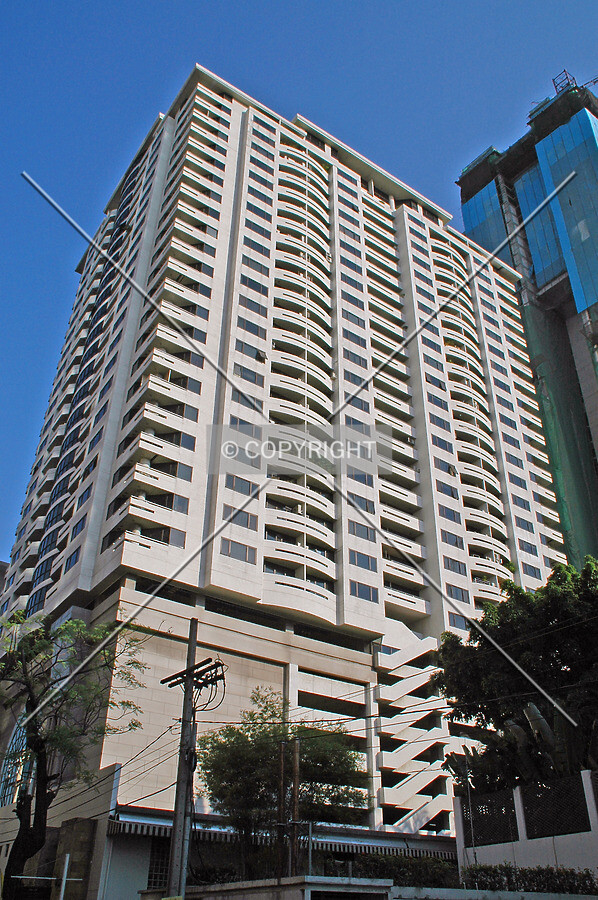 Looking up the northwest corner