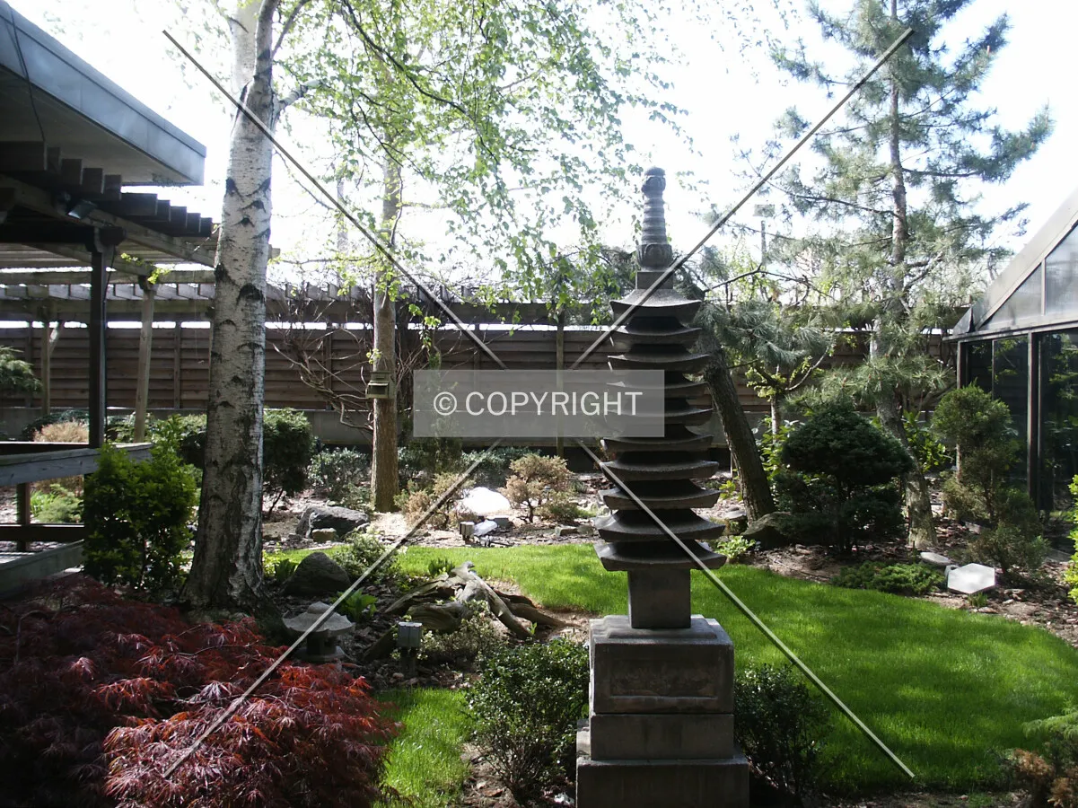 Japanese garden south of the lobby