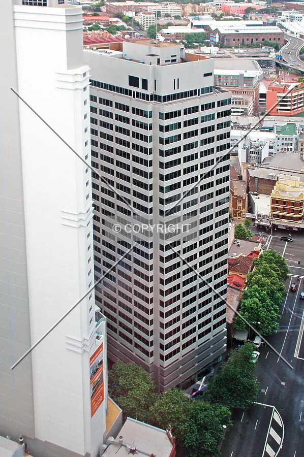 Elevated view from the northeast
