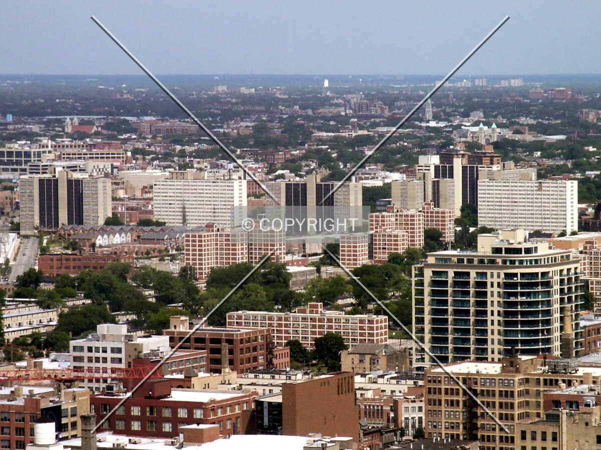 Distant view from the LaSalle-Wacker Building