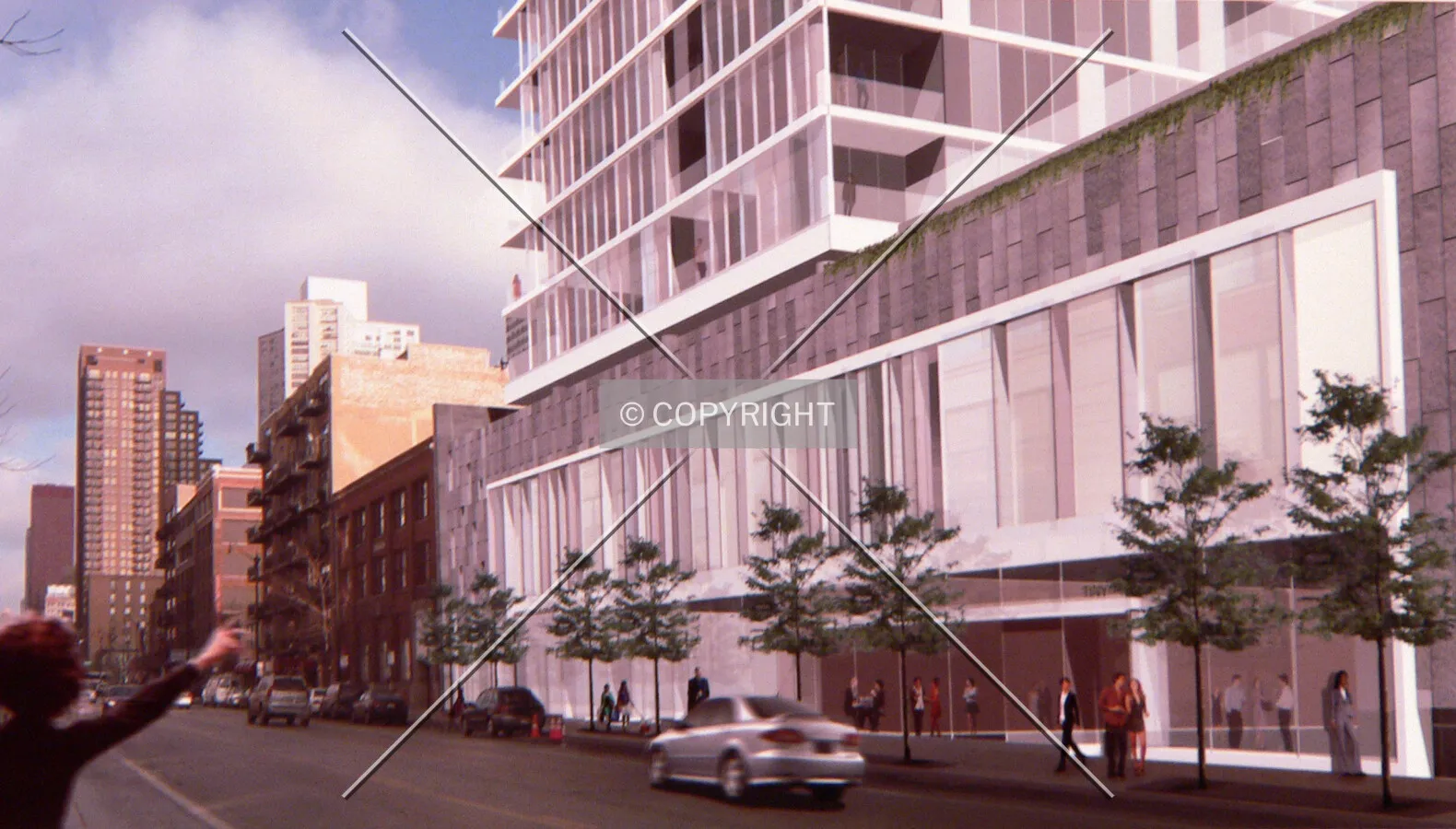 Photograph of building perspective