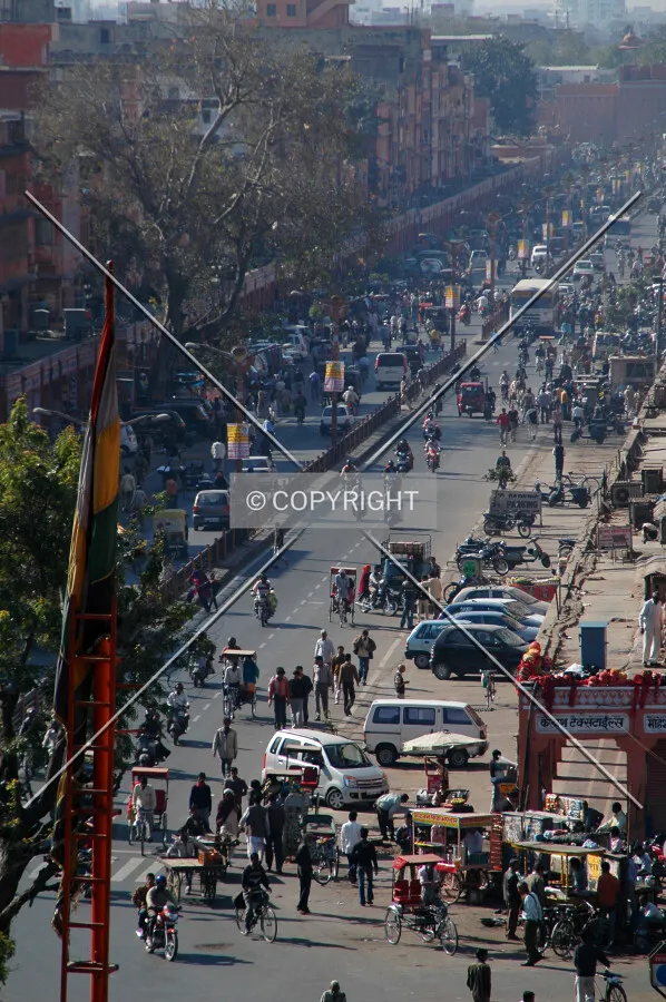 Congested city streets