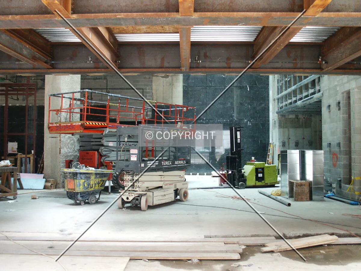 Looking into the loading dock