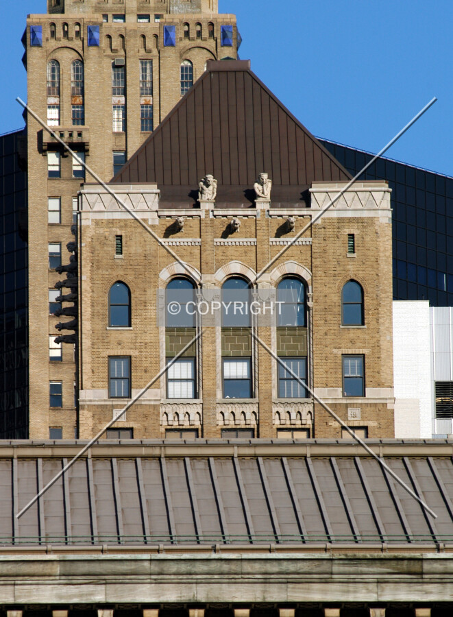 Top of the building as seen from Bryant Park