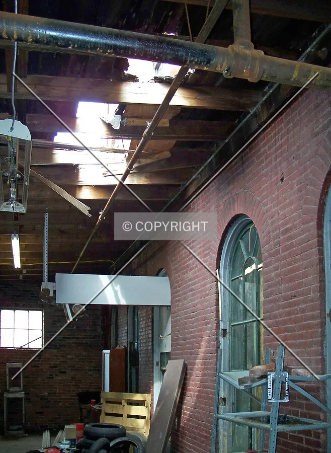 Roof damage in the center annex; March 21, 2008