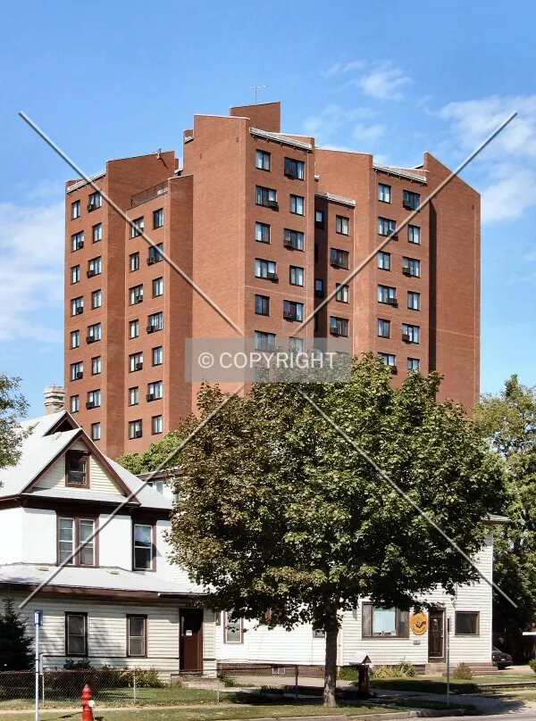 View to the northwest from Portland Avenue