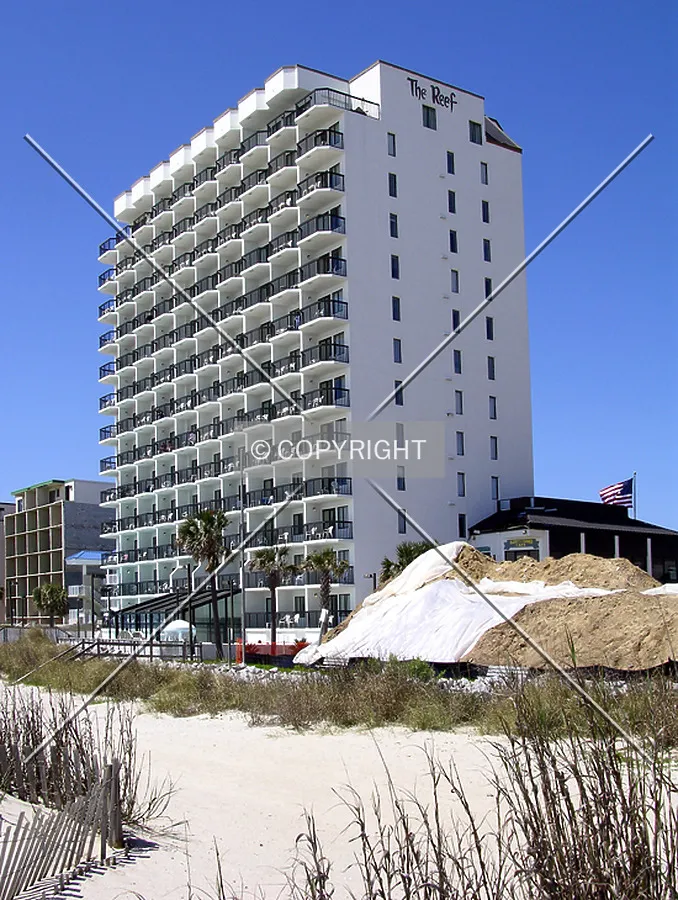 Looking southwest from the beach
