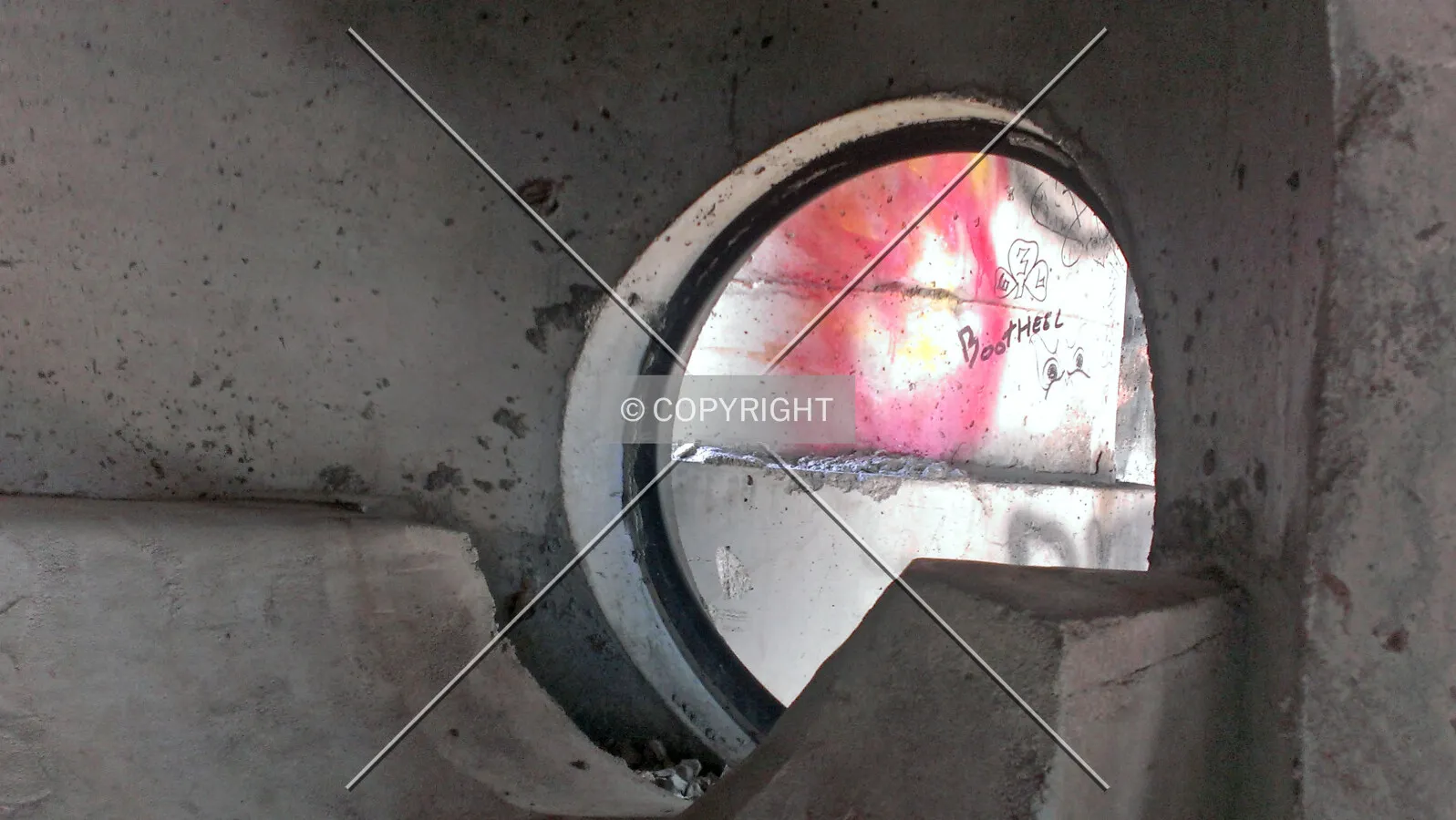 Looking through a hole on the interior of the dragon; March 30, 2013